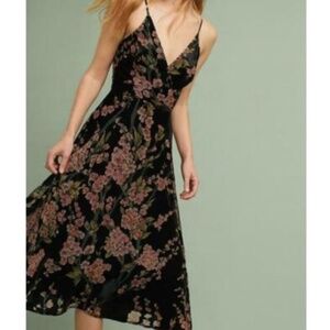 ❣️Still Available❣️ Anthropologie floral velvet burnout dress